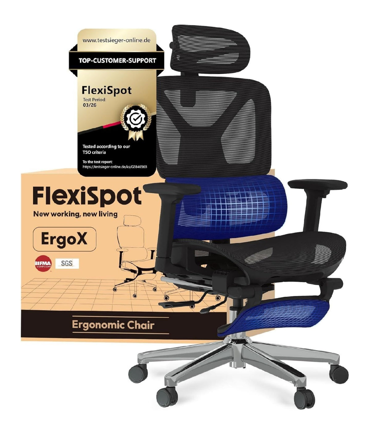 Buerostuhl fuer den Arbeitsplatz, ergonomisch, Farbe Schwarz