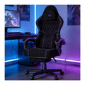 Schwarzer Gamingstuhl mit hoehenverstellbar fuer flexible Arbeitsbereiche