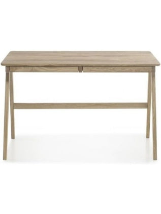 Massivholz Schreibtisch 120 cm in Asteiche fur Buro und Homeoffice