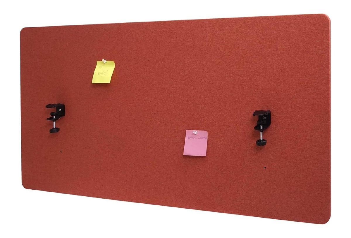 Schreibtisch Trennwand 60x120cm braun in Schwarz / Braun mit fuer Wandmontage