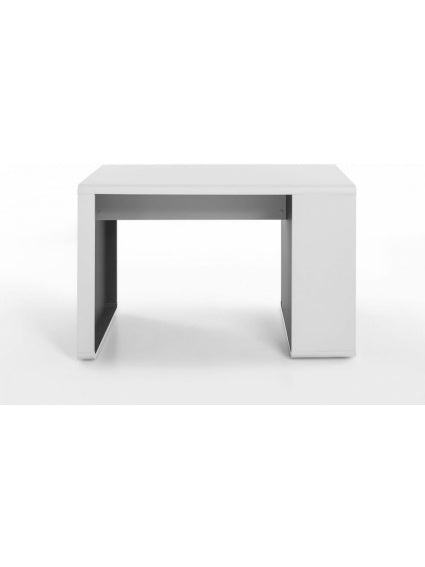 Moderner Schreibtisch 119 cm in Weiss und Anthrazit fur Buro und Homeoffice
