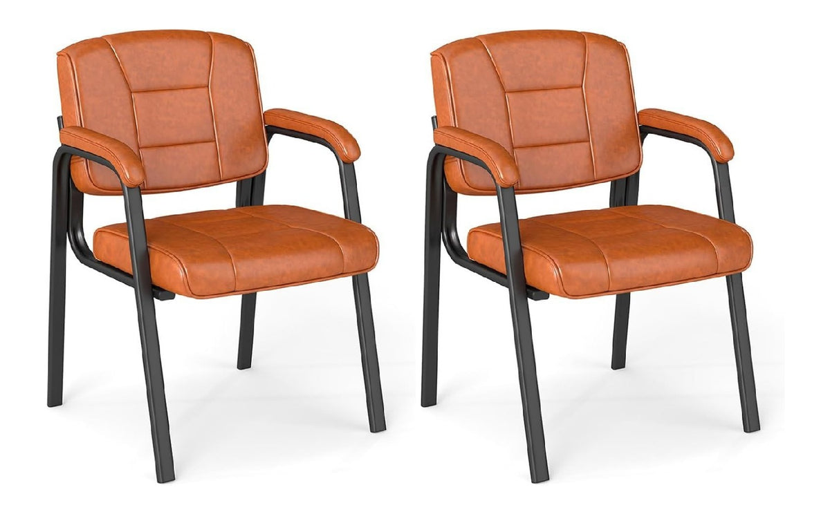 Brauner Besucherstuhl mit ergonomisch fuer flexible Arbeitsbereiche
