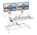 Weisser Computertisch mit hoehenverstellbar fuer flexible Arbeitsbereiche Variante 3