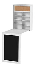 klappbar Sekretaer in Weiss fuer Buero und Arbeitszimmer