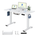 Schreibtisch 120 x 60 cm in Weiss mit hoehenverstellbar