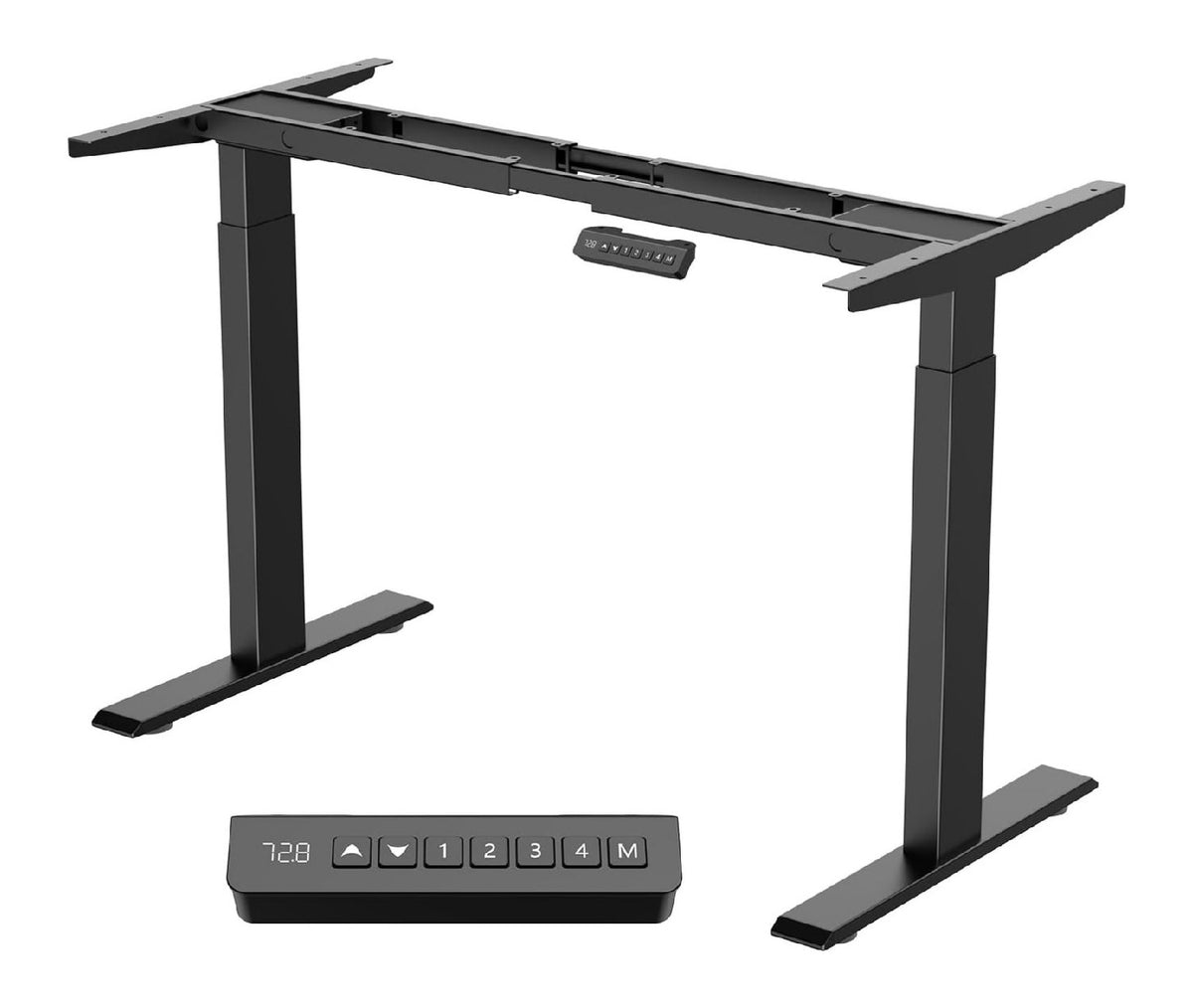 hoehenverstellbar Schreibtischaufsatz in Schwarz fuer Buero und Arbeitszimmer Variante 2