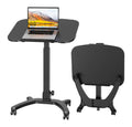 Computertisch 75.5 cm x 50 cm in Schwarz mit hoehenverstellbar