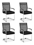 Besucherstuhl mit ergonomisch und neigbar in Schwarz