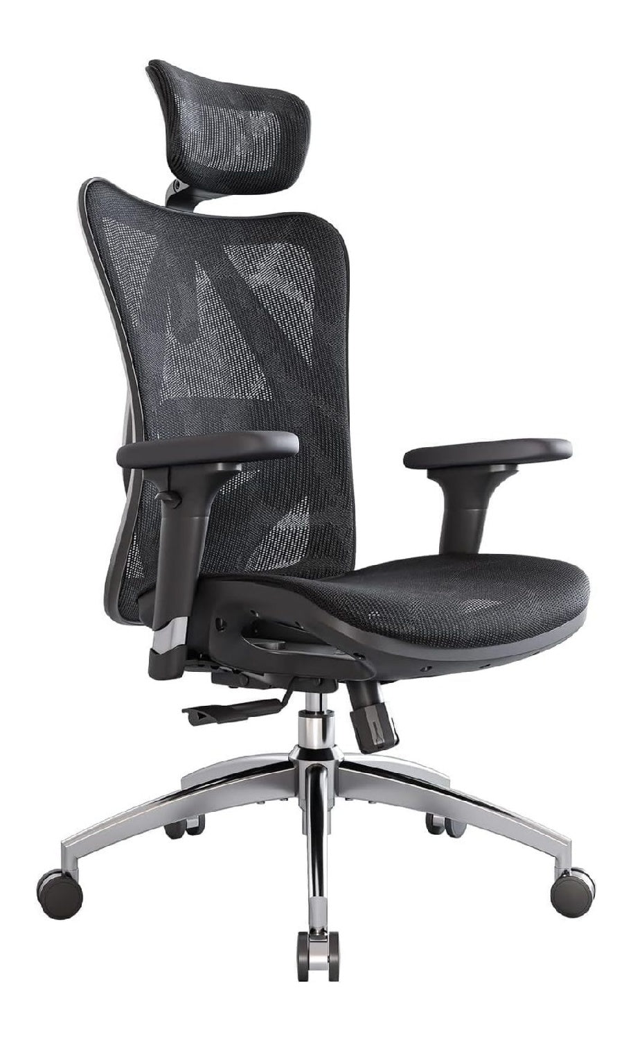 Schwarzer Buerostuhl mit hoehenverstellbar fuer flexible Arbeitsbereiche