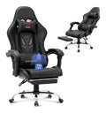hoehenverstellbar Gamingstuhl in Schwarz fuer Buero und Arbeitszimmer