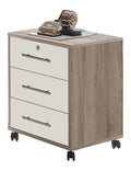 Sonoma Eiche / Weisser Bueromoebel Set mit hoehenverstellbar fuer flexible Arbeitsbereiche