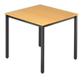 Konferenztisch in Schwarz / Buche mit ergonomisch