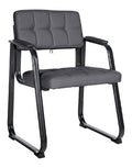 Besucherstuhl mit ergonomisch und mit Armlehnen in Schwarz / Grau