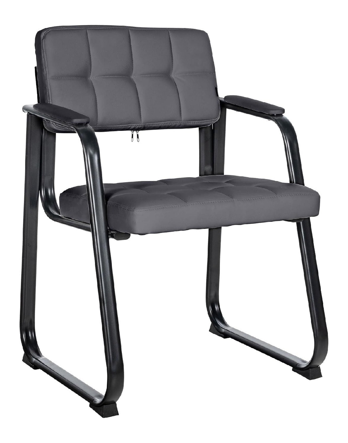 Besucherstuhl mit ergonomisch und mit Armlehnen in Schwarz / Grau