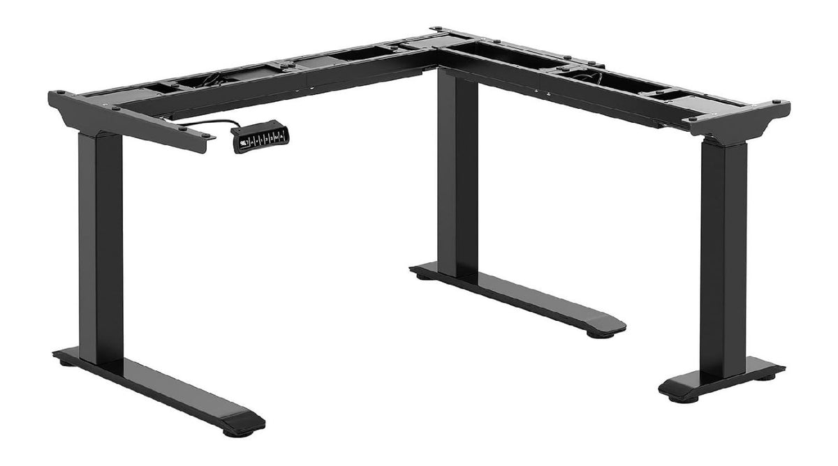 Schwarzer Schreibtischaufsatz mit hoehenverstellbar fuer flexible Arbeitsbereiche