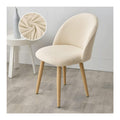 Tisch und Stuhl Set 4 Stueck in Creme mit funktionales Design