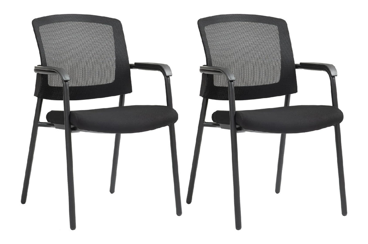 Besucherstuhl fuer den Arbeitsplatz, ergonomisch, Farbe Schwarz Variante 2