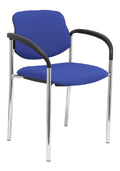 Konferenzstuhl kompakte Bauform in Chrom mit funktionales Design
