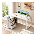 Arbeitstisch in Weiss mit hoehenverstellbar Variante 2