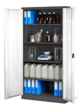Anthrazit / Weisser Rollcontainer mit abschliessbar fuer flexible Arbeitsbereiche