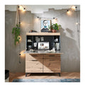 mit Kabelmanagement Sekretaer in Schwarz / Artisan Eiche fuer Buero und Arbeitszimmer