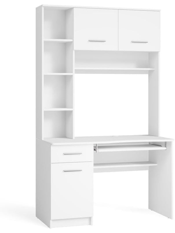 Weisser Burotisch 120,1 x 59,5 cm im modernen Design fur Computer und Arbeitsplatz