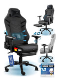 Gamingstuhl mit ergonomisch und mit Rollen in Schwarz / Grau
