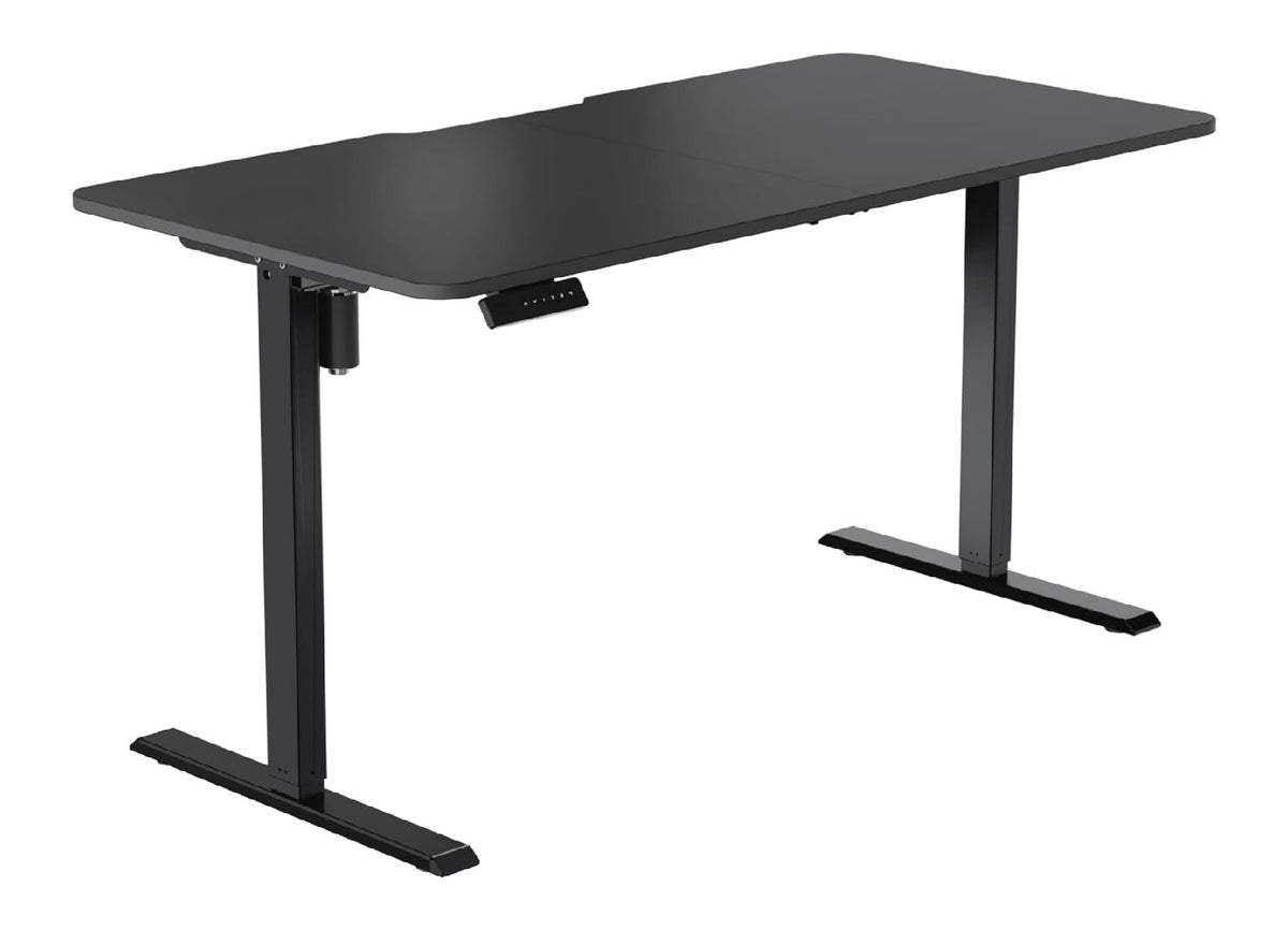 Computertisch 140 x 70 cm in Schwarz mit hoehenverstellbar