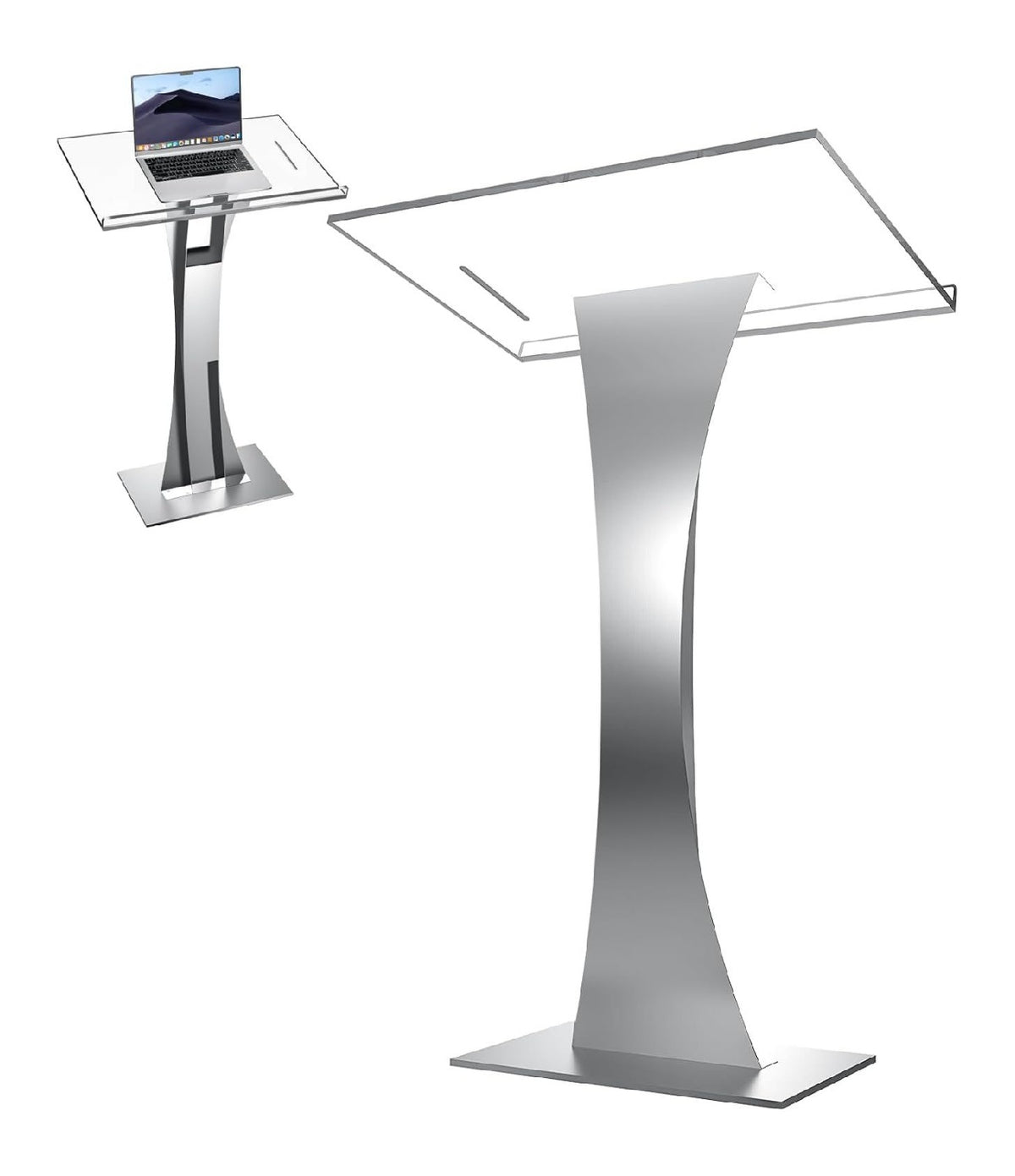 Schwarzer Stehpult mit funktionales Design fuer flexible Arbeitsbereiche Variante 2