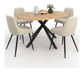 Schwarz / Beigeer Tisch und Stuhl Set mit drehbar fuer flexible Arbeitsbereiche