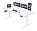 Schreibtisch 160 x 60 cm in Weiss mit hoehenverstellbar