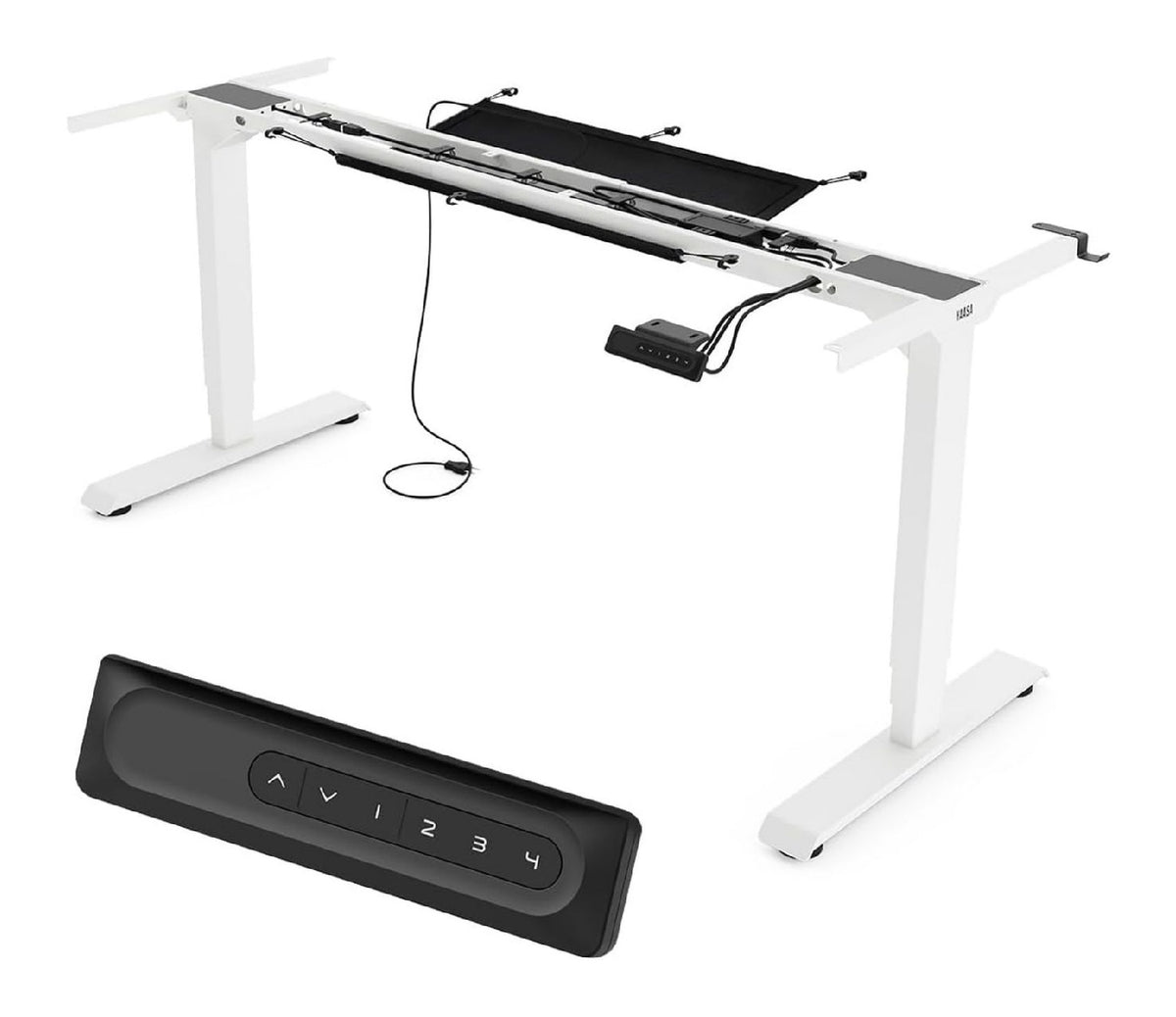 Weisser Schreibtischaufsatz mit hoehenverstellbar fuer flexible Arbeitsbereiche Variante 2