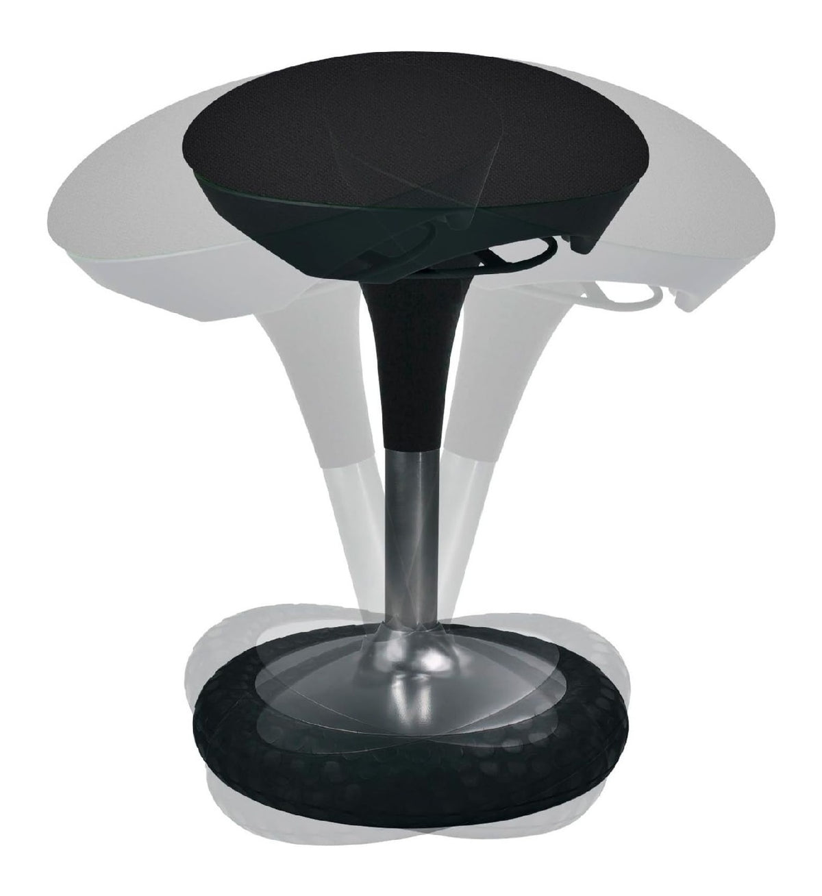 ergonomisch Buerohocker in Schwarz fuer Buero und Arbeitszimmer
