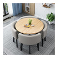 Hellgrauer Tisch und Stuhl Set mit funktionales Design fuer flexible Arbeitsbereiche