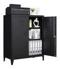 hoehenverstellbar Aktenschrank in Schwarz fuer Buero und Arbeitszimmer
