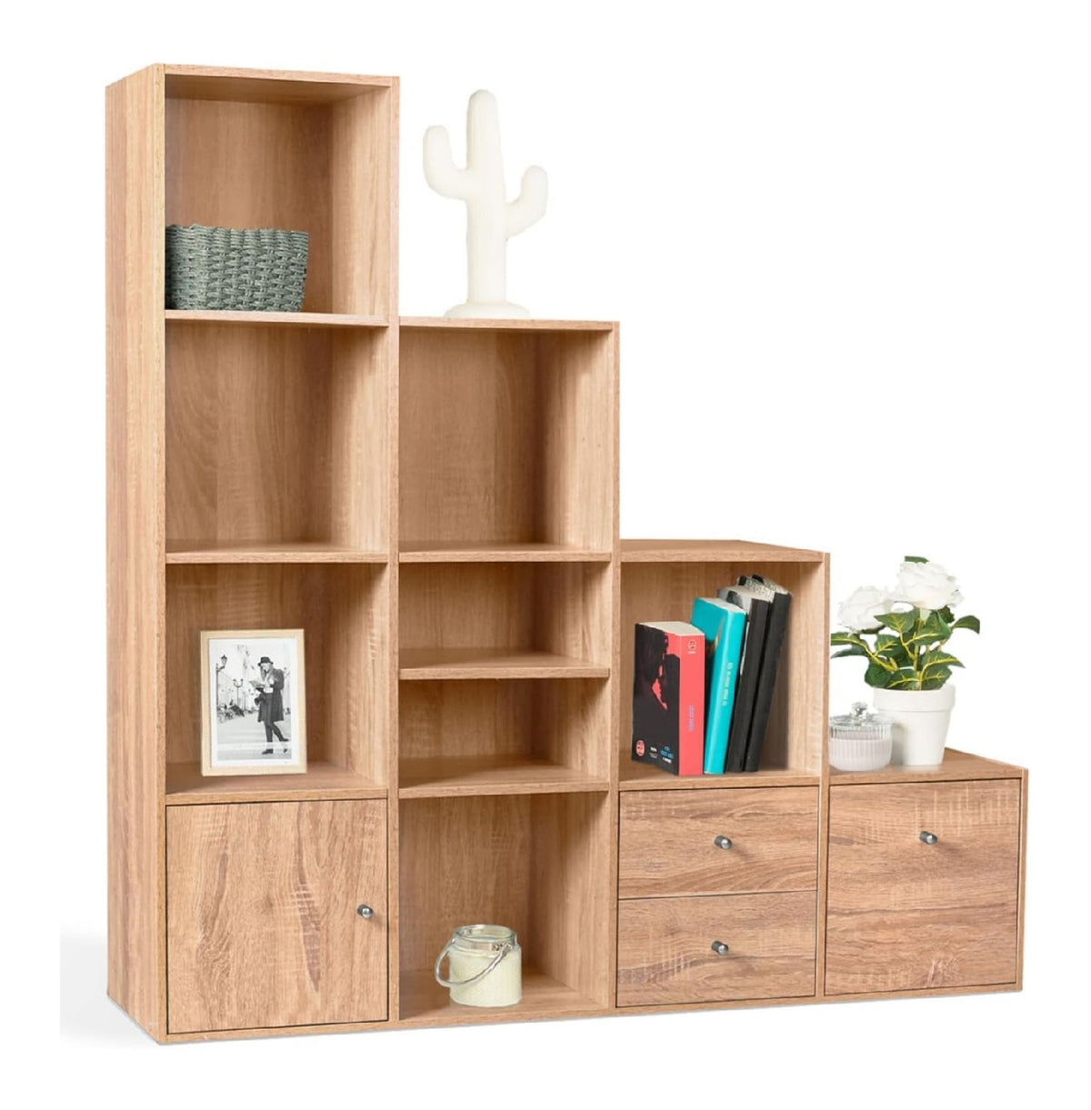 Schwarzer Bueromoebel Set mit mit Schubladen fuer flexible Arbeitsbereiche