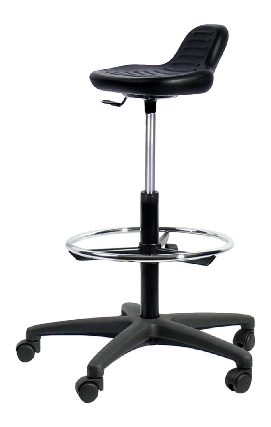 Schwarzer Buerohocker mit hoehenverstellbar fuer flexible Arbeitsbereiche Variante 4