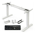 Schreibtischaufsatz mit hoehenverstellbar und ergonomisch in Weiss