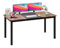 Konferenztisch in Schwarz / Braun mit mit Monitorbereich