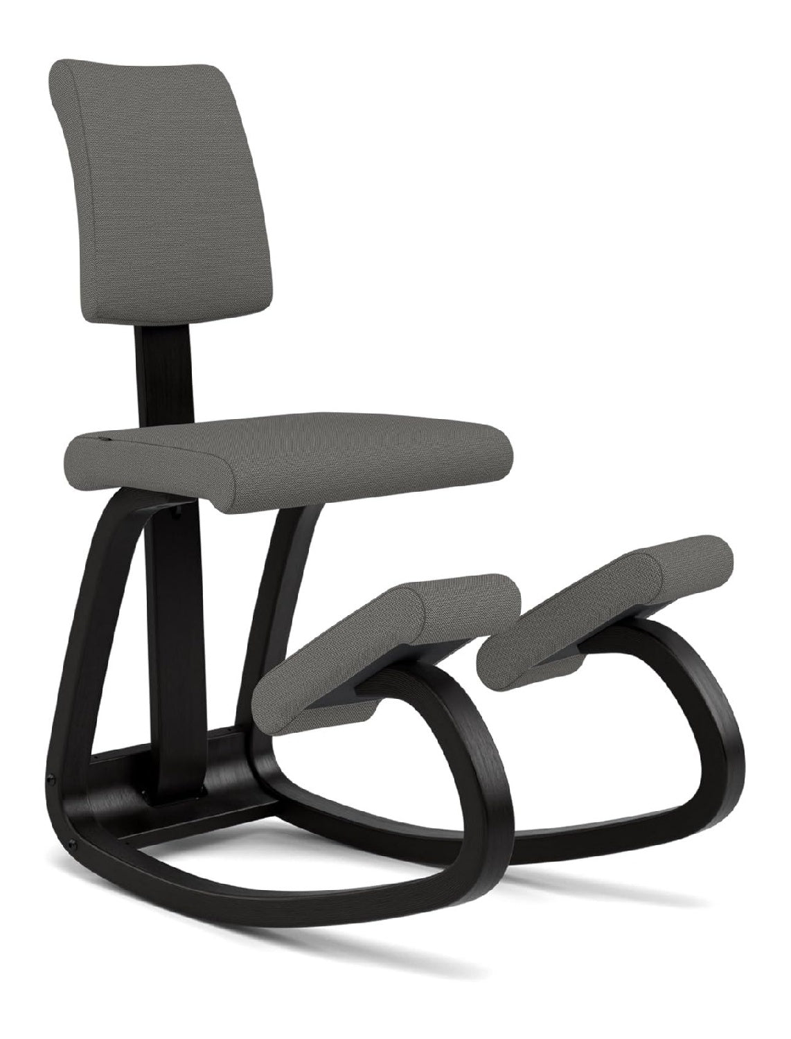 ergonomisch Kniestuhl in Schwarz / Grau fuer Buero und Arbeitszimmer