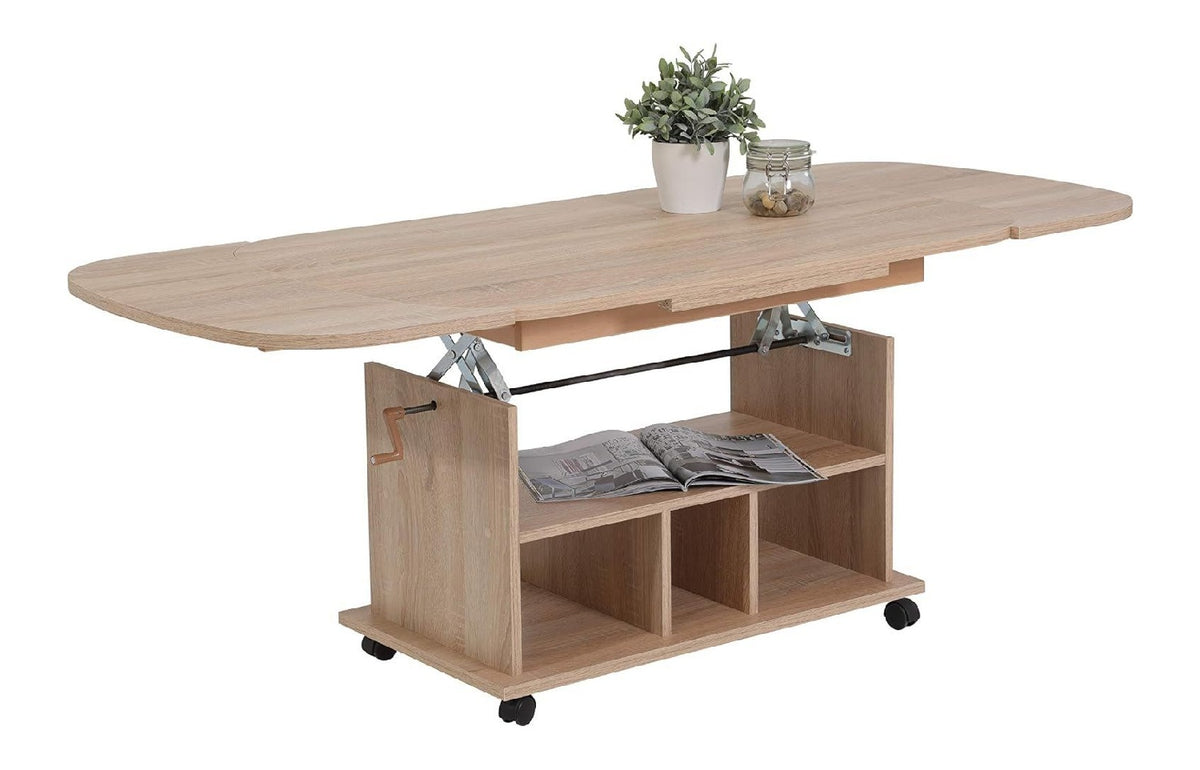 hoehenverstellbar Arbeitstisch in Sonoma Eiche / Eiche fuer Buero und Arbeitszimmer