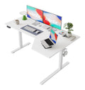 Schreibtisch mit hoehenverstellbar und ergonomisch in Weiss Variante 3
