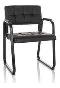 Besucherstuhl in Schwarz mit ergonomisch