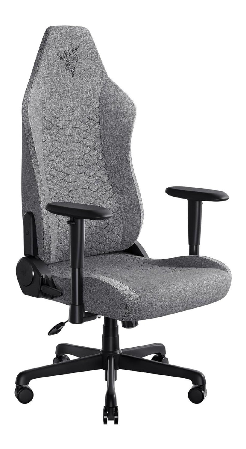 Gamingstuhl fuer den Arbeitsplatz, hoehenverstellbar, Farbe Schwarz / Grau Variante 2