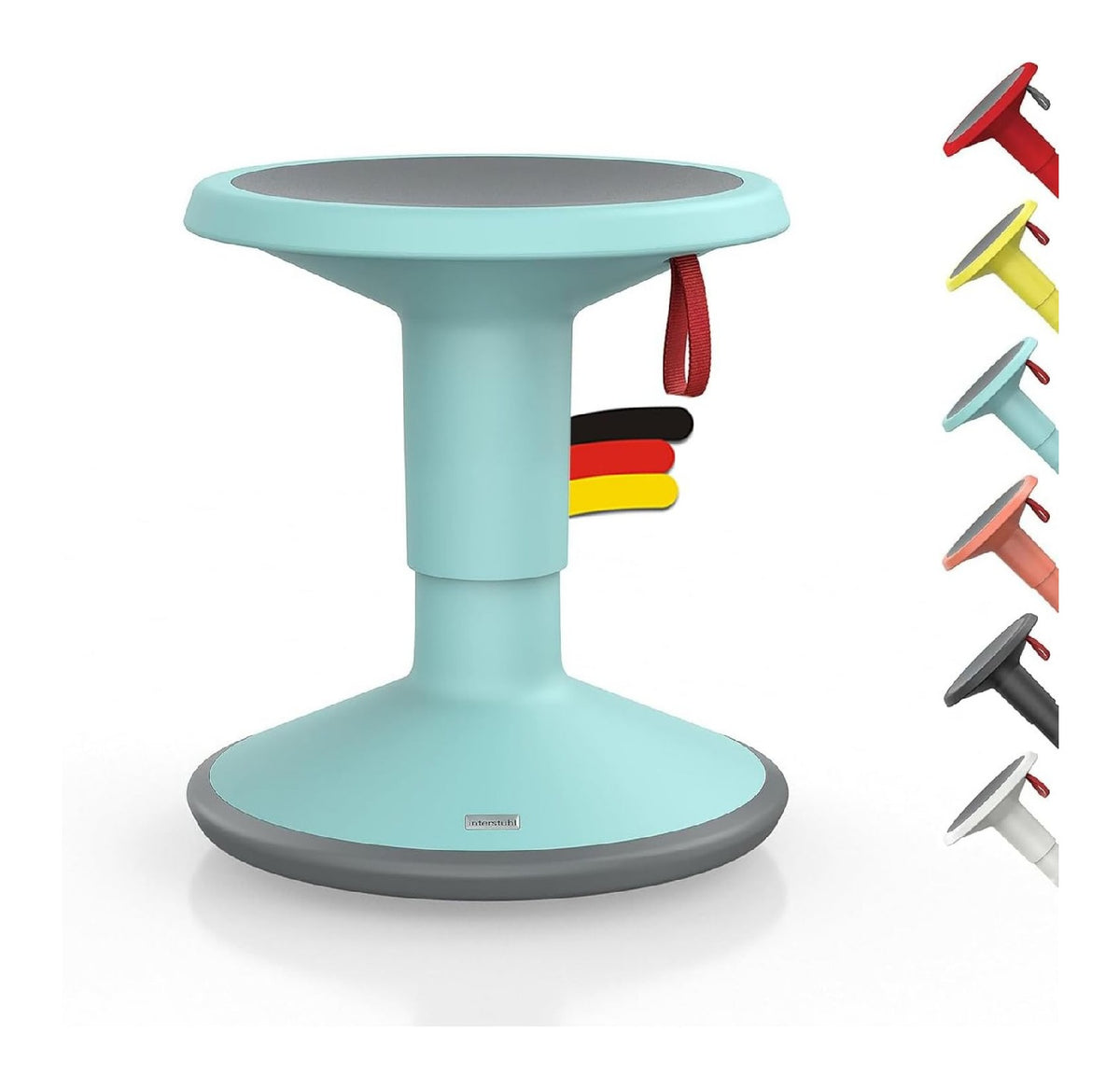 Buerohocker fuer den Arbeitsplatz, hoehenverstellbar, Farbe Schwarz Variante 3