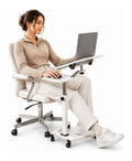 Arbeitstisch in Weiss mit hoehenverstellbar Variante 3