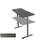 Gaming Schreibtisch mit Carbon Optik Kabelmanagement Getrankehalter und Kopfhorerhalter