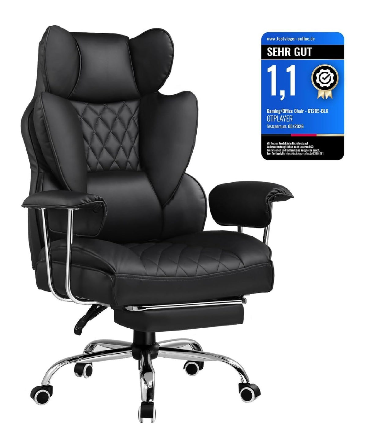 Gamingstuhl in Schwarz mit hoehenverstellbar Variante 2