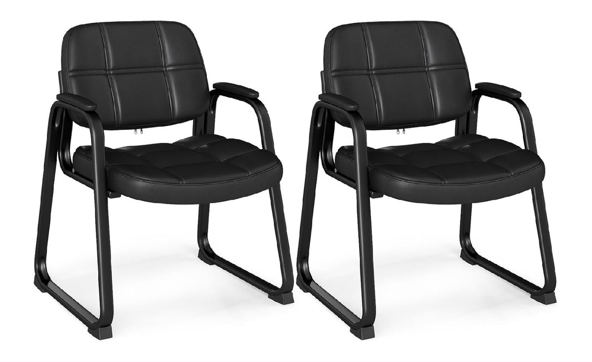ergonomisch Besucherstuhl in Schwarz fuer Buero und Arbeitszimmer Variante 3