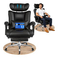 Buerostuhl mit hoehenverstellbar und ergonomisch in Schwarz Variante 2